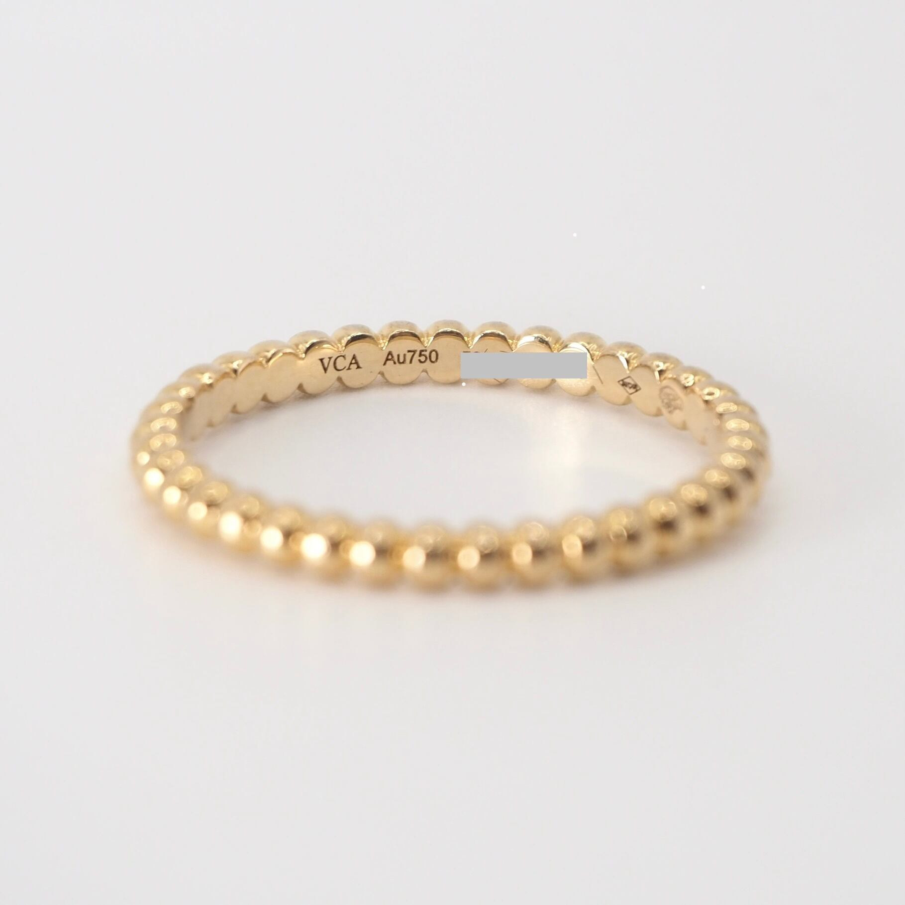 Van Cleef&Arpels 約12号 ペルレ リング スモール K18 イエロー
