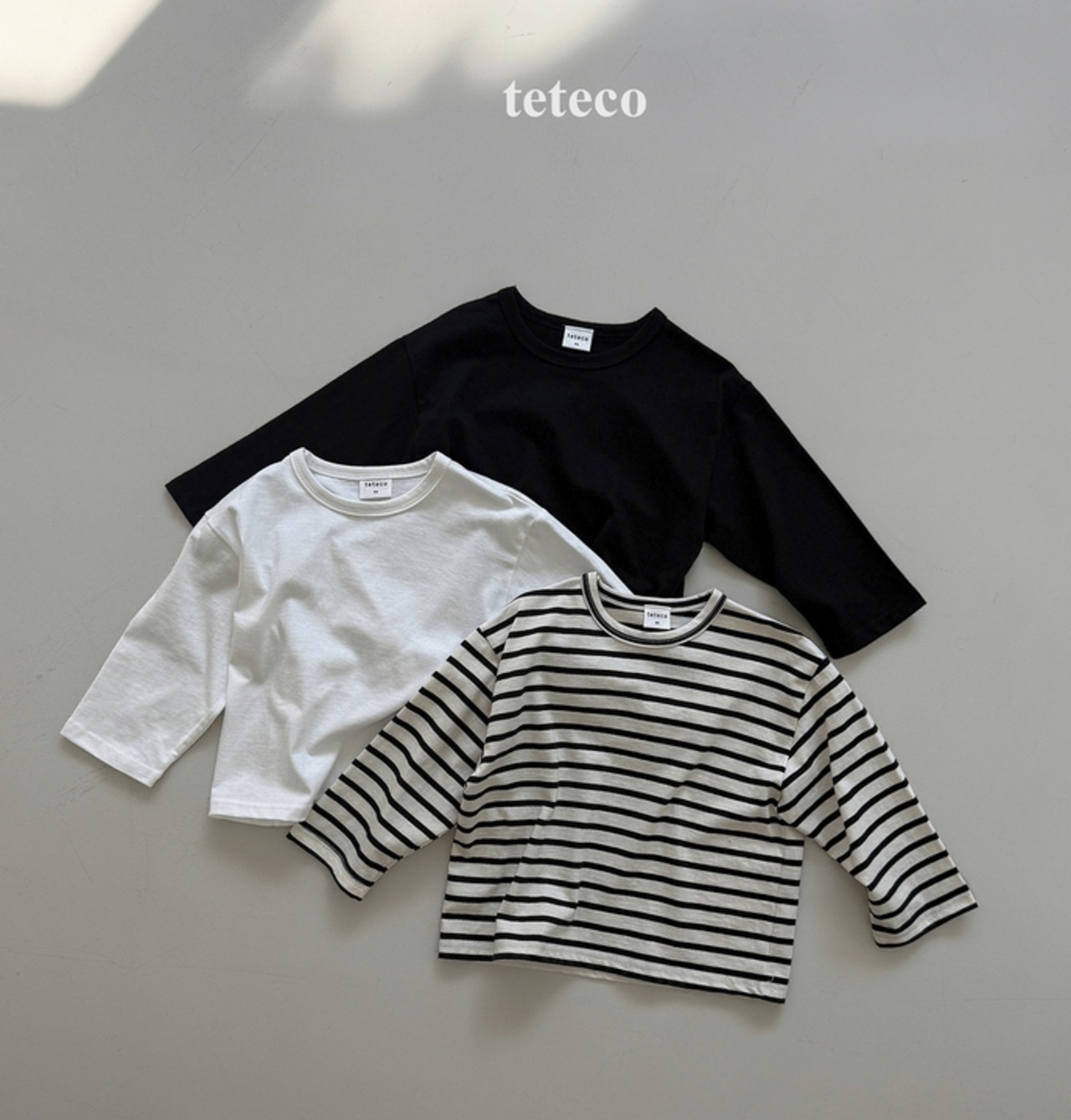 【取寄】teteco 3枚セットTシャツ｜秋服｜韓国子供服｜ 26/AT