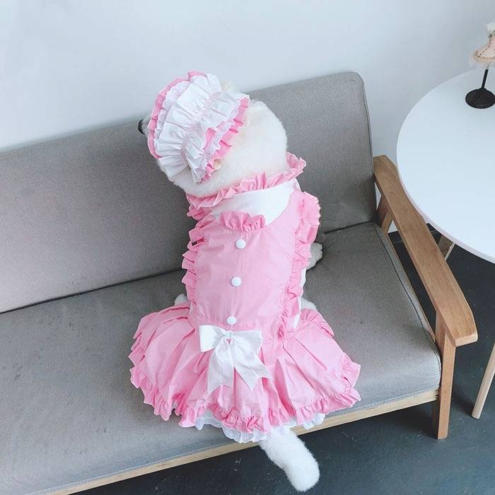 受注生産 3XL~6XL ピンクのメイドさんドレス