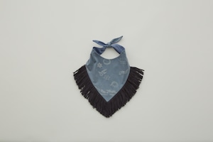 【23AW】eLfinFolk(エルフィンフォルク)Aurora tarina printed bib  smoke blue(onesize) ビブ