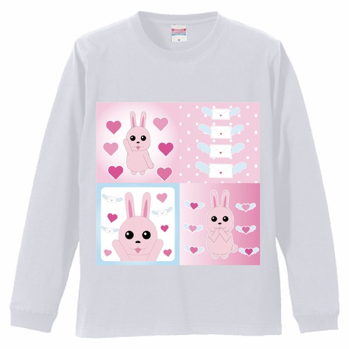 うさぎのラブレター2 (長袖) (ホワイト)