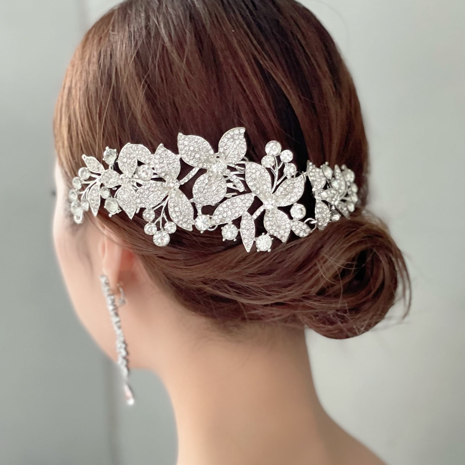 ティアラシルバーヘッドドレス ヘアアクセサリー ブライダル