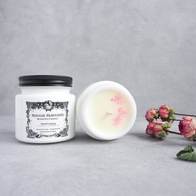 Happiness Milk Glass Candle｜ハピネス ミルクガラスキャンドル