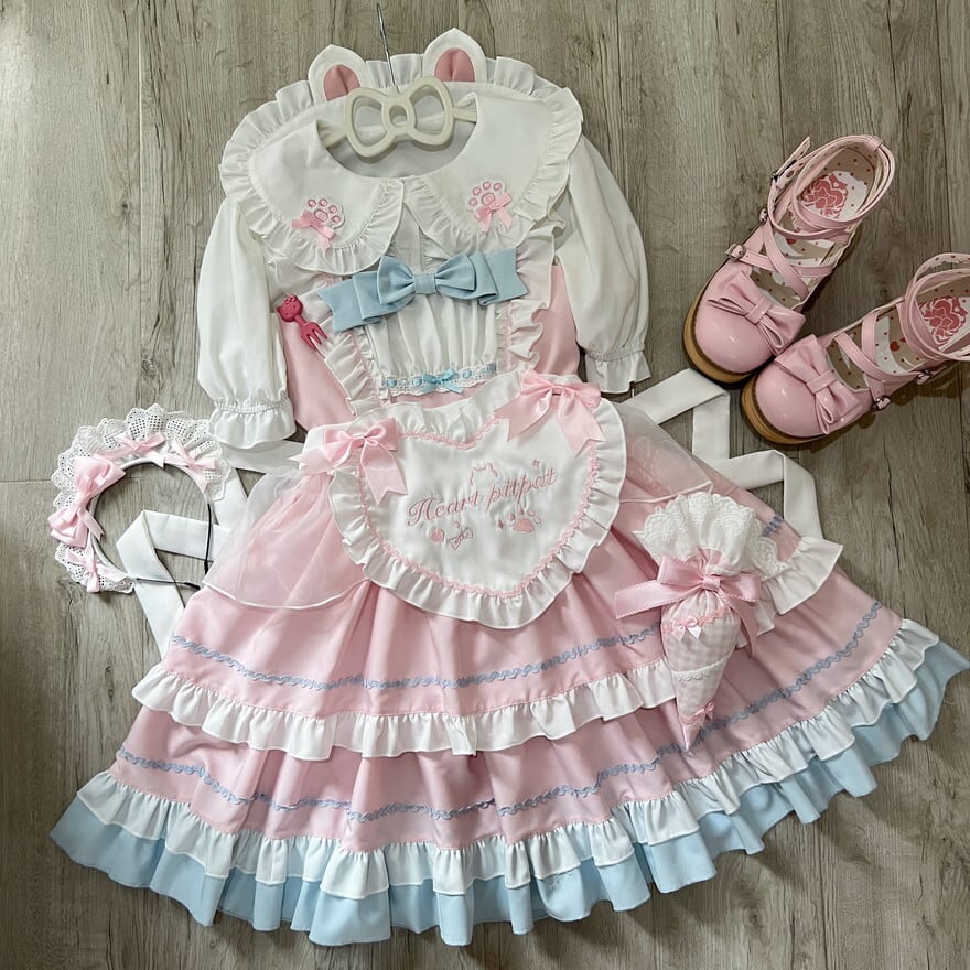 夢かわいい 半袖ブラウス 丸襟 メイド服 フリル｜SEASONZ | ロリータ