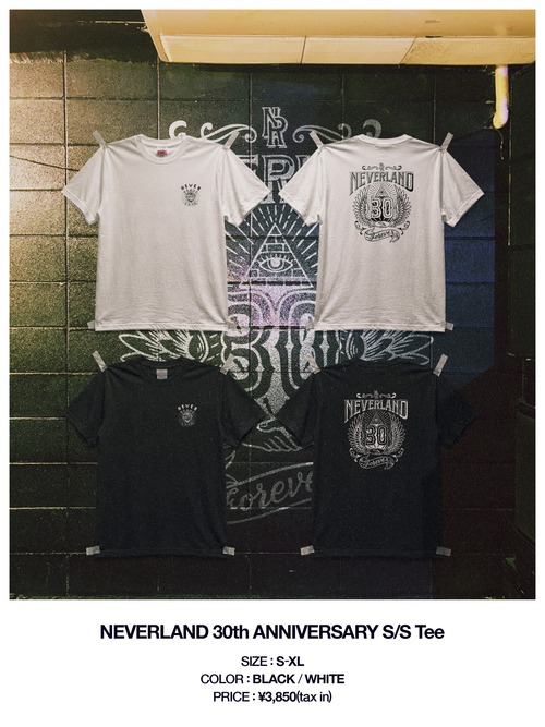 【2次受付　受注生産】NEVERLAND 30TH ANNIVERSARY S/S Tee 2026 designed by GRIMB krazy painting