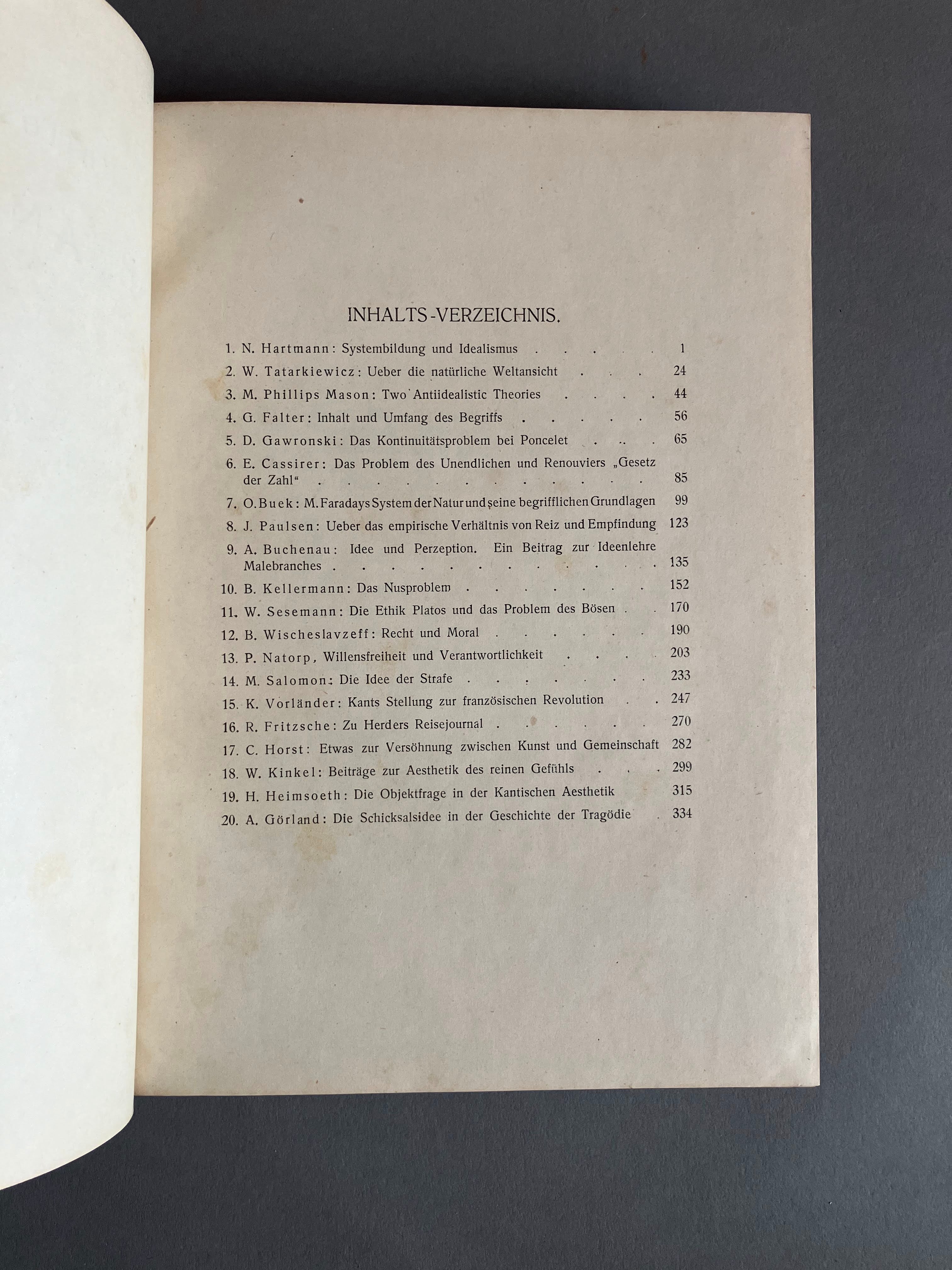 哲学論集 ヘルマン・コーエン70歳記念 カッシーラー、1912年刊行 哲学論集 ヘルマン・コーエン70歳記念 カッシーラー、1912年刊行