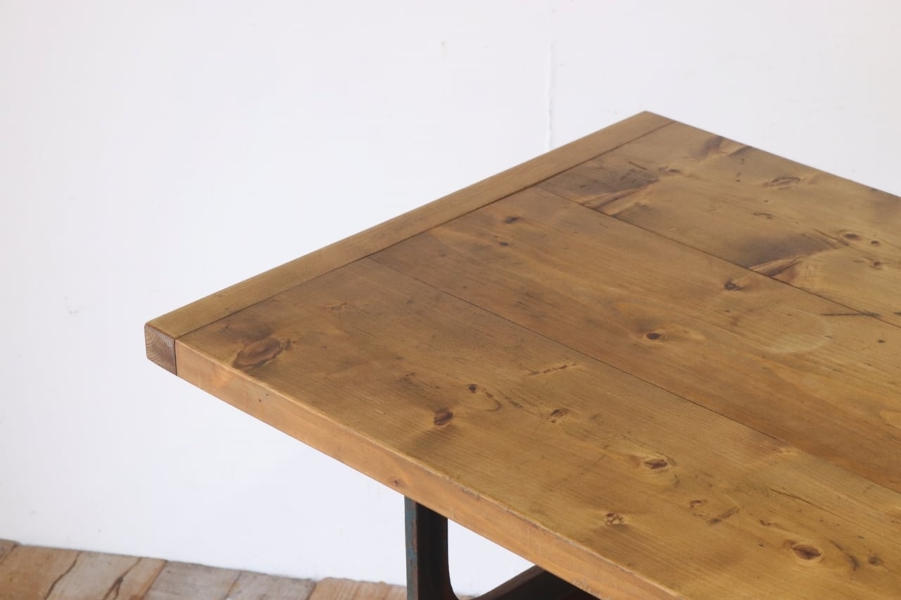 ヴィンテージ 作業台 テーブル 机 展示台 インダストリアル 天板 無垢