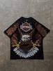 Harley-Davidson ハーレーダビッドソン イーグル 両面プリント Tシャツ ブラック L