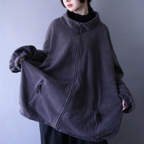 "KING SIZE" XXXXXL super over silhouette fleece jacket