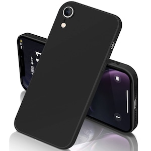 【努力特価】iphone xr ケース シリコン 耐衝撃 アイフォンxr カバー さらさら手触り 傷付き防止 超軽量 マット質感 指紋防止 レンズ保護 ワイヤレス充電(黒)