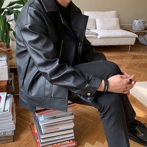 フラップフェイクレザーブルゾン　MT0080400