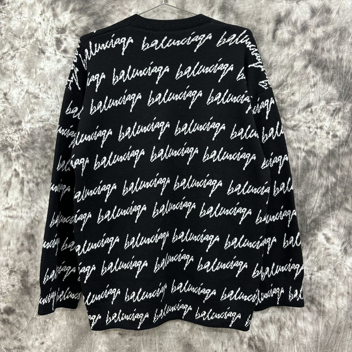 BALENCIAGA /バレンシアガ【20AW】 Scribble Crew Neck Jacquard Knit 