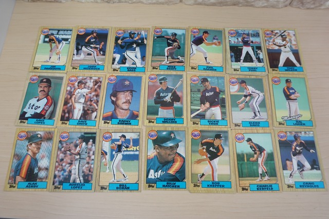 1986年ヒューストンアストロズのベースボールカードいっぱい！