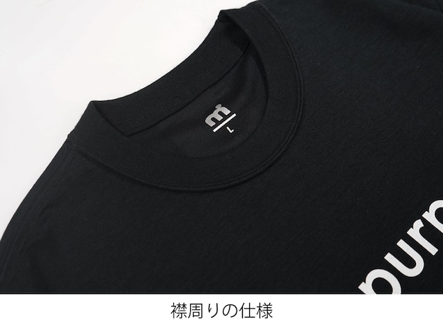 ハイブリッド半袖Tシャツ - パーパス - BLACK