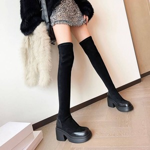 【slim-fit】ソックスニーハイブーツ8cm