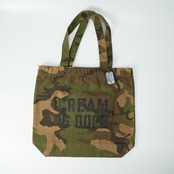 Heavy canvas tote bag with dogtag keychain - CAMO -