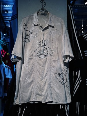 "vivid notes"Orb motif design Guayabera shirt
