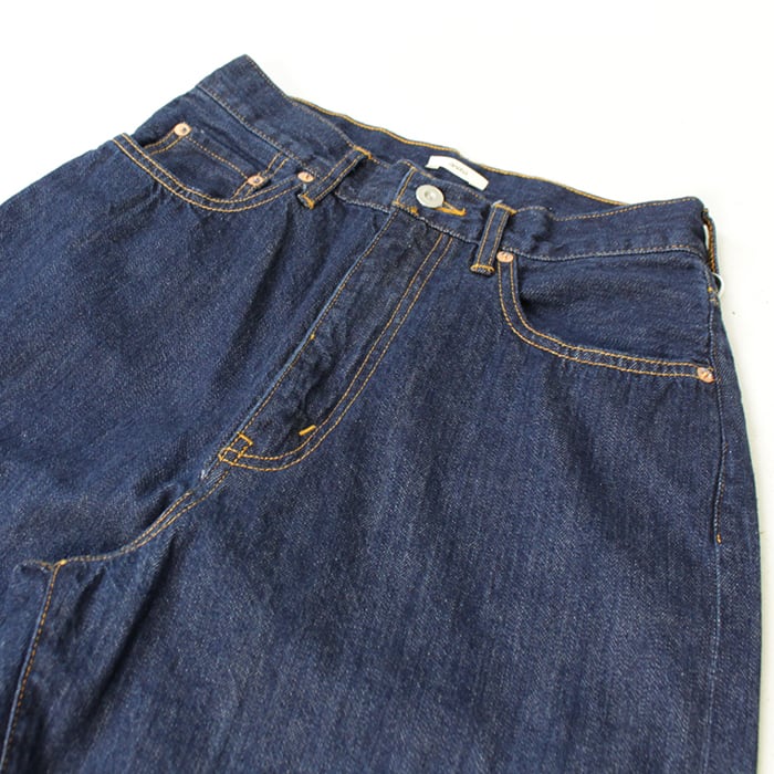 awasa アワサ selvage light oz denim 5 pocket wide pants aws5-pt005
