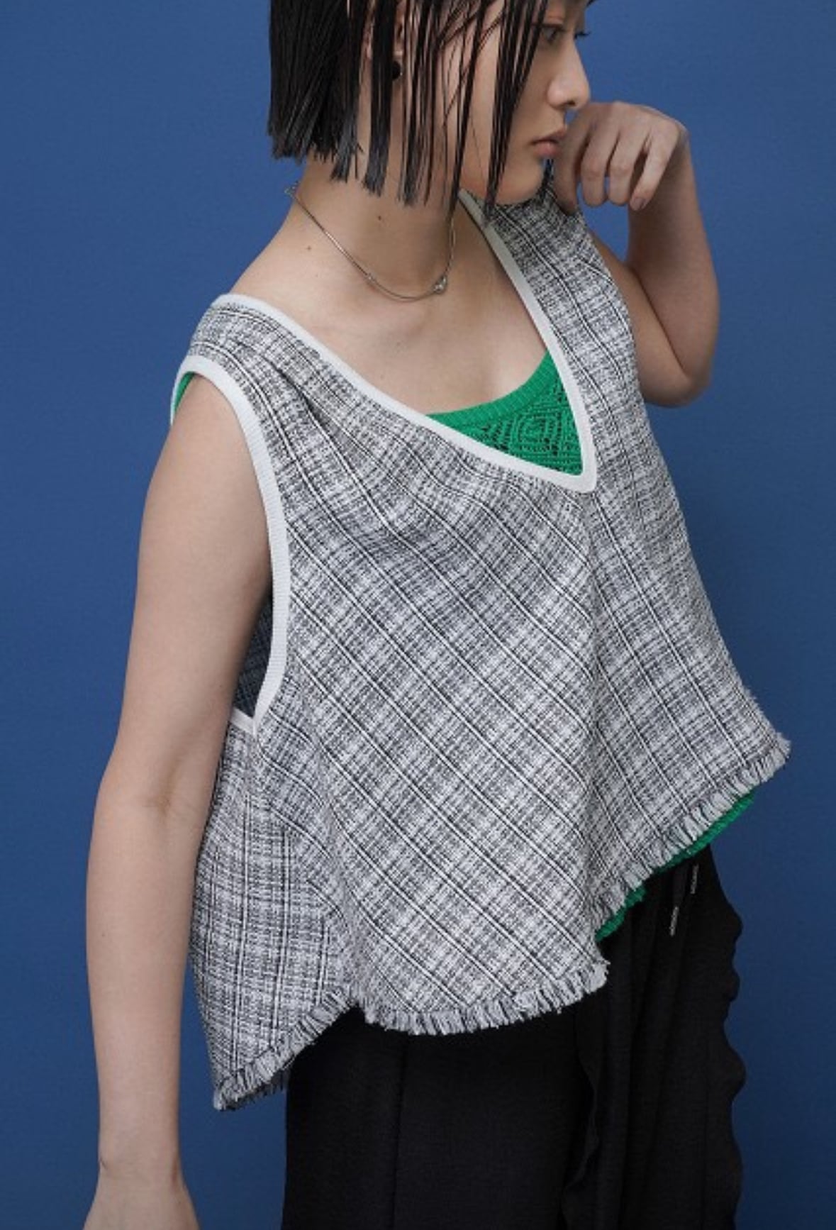 予約販売] CYAN TOKYO シアントーキョー サーキュラーツイードベスト