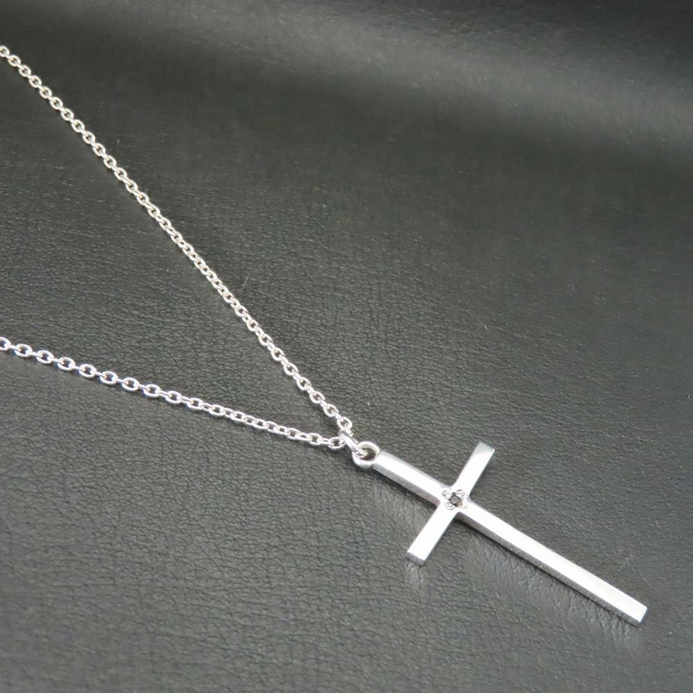 クロスネックレス シルバー925 【刻印無料】 十字架 クロス ネックレス