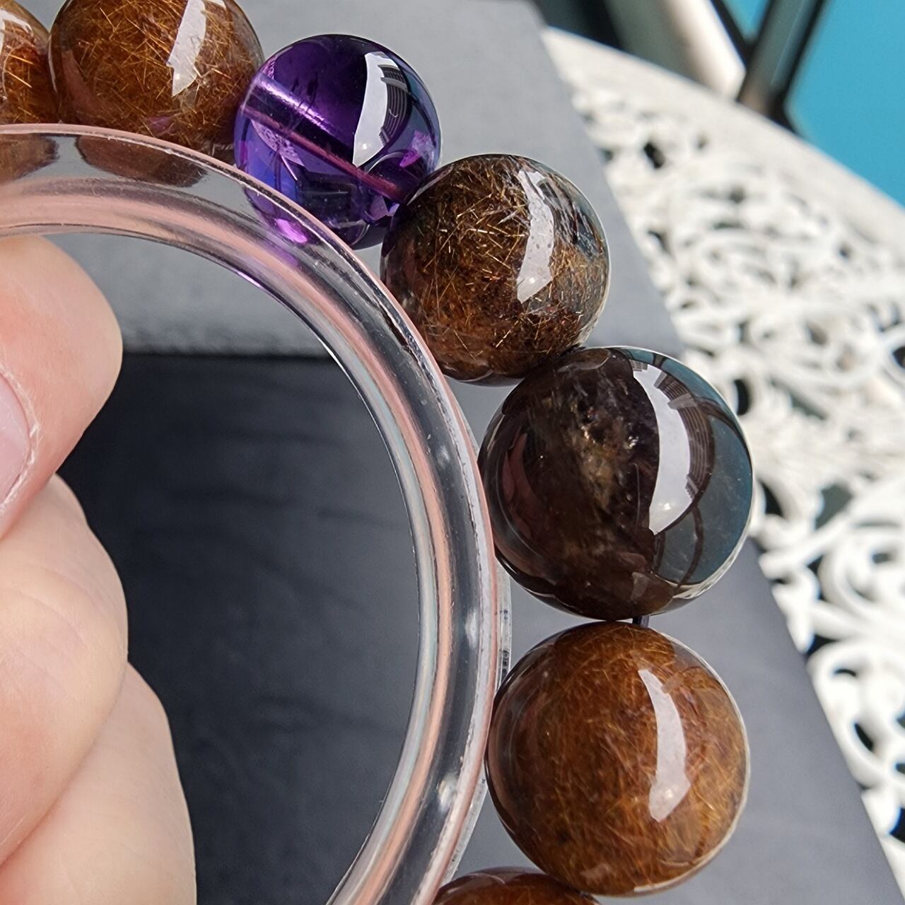 SU103】高品質 濃密ルチル クォーツ ゲーサイト 1点物 天然石 | 天然石  