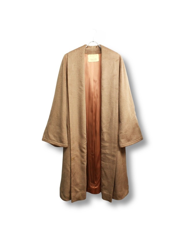 50-60's Wool design gown coat