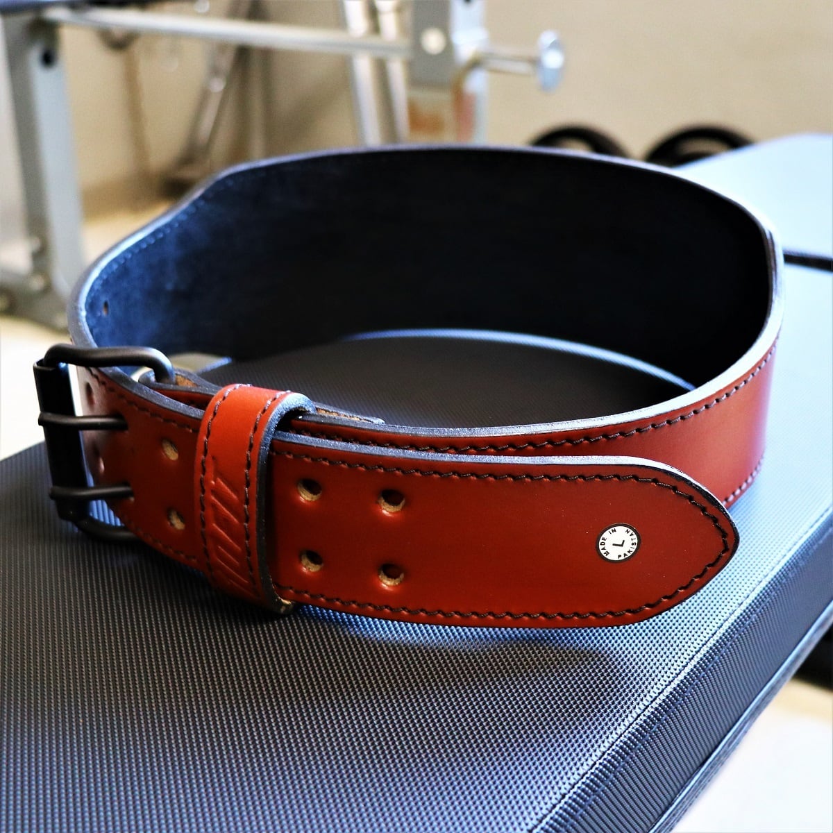 10FIT レザー パワーベルト 茶色 10FIT TE-91 トレーニングベルト リフティングベルト パワー