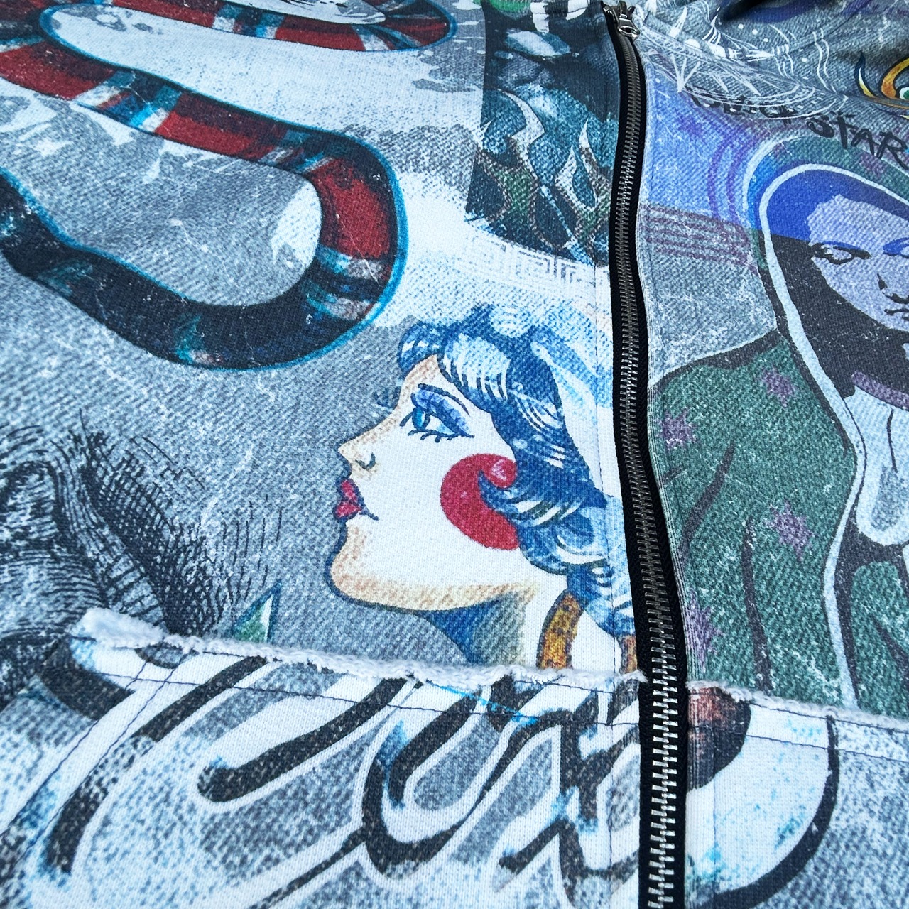 BLACKSTAR TATTOO x CIXEUR Allover Print Hoodie