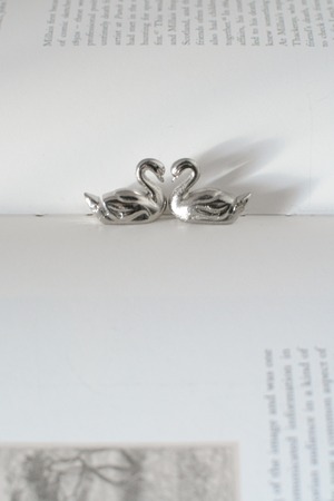 French vintage card stand swan