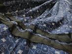 HUNGARY 1920~1940’s antique gather indigo wrap skirt