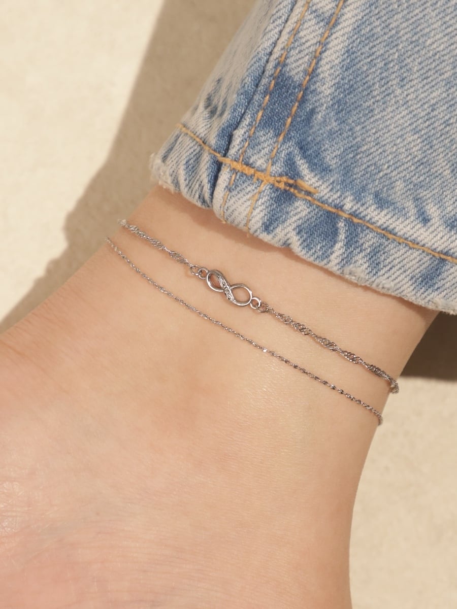 screw 】 316L hawaiian infinity anklet #a17 | rani