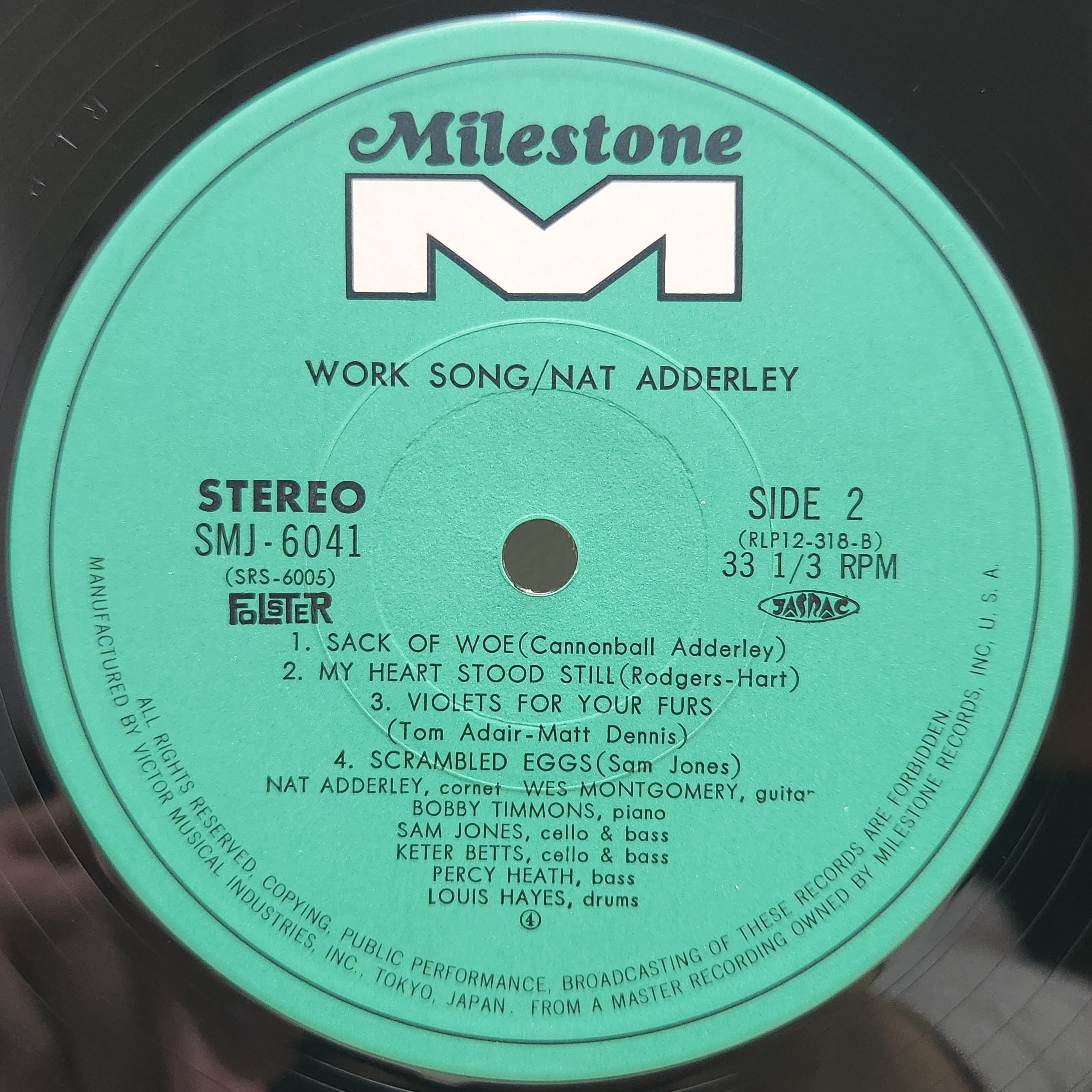 Nat Adderley / Work Song [SMJ-6041] - 画像4