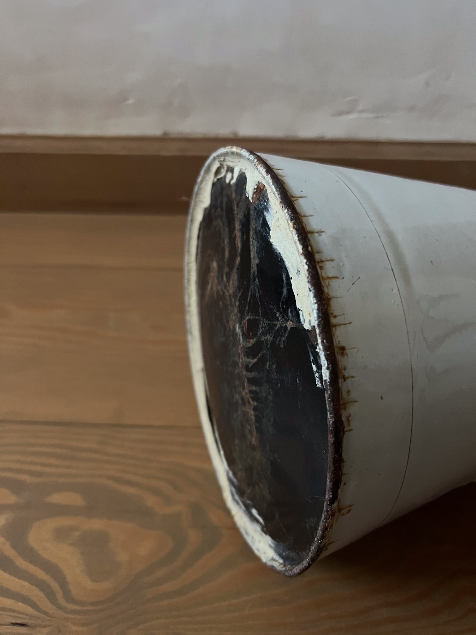 シンプルで可愛い大きめのホーロー製ジャグ フランスアンティーク ヴィンテージ