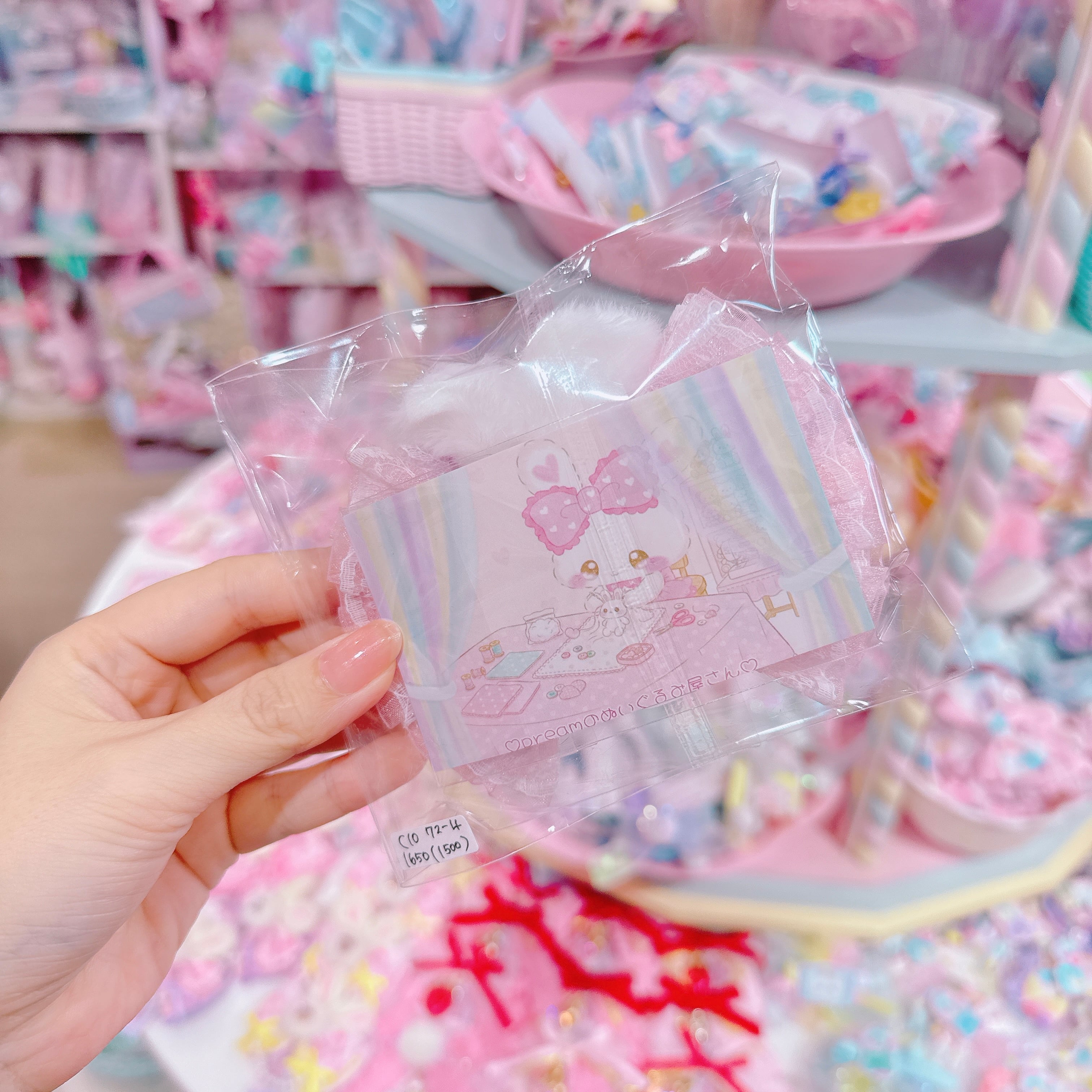 【C10】72-4ふりふりりぼんヘアクリップ