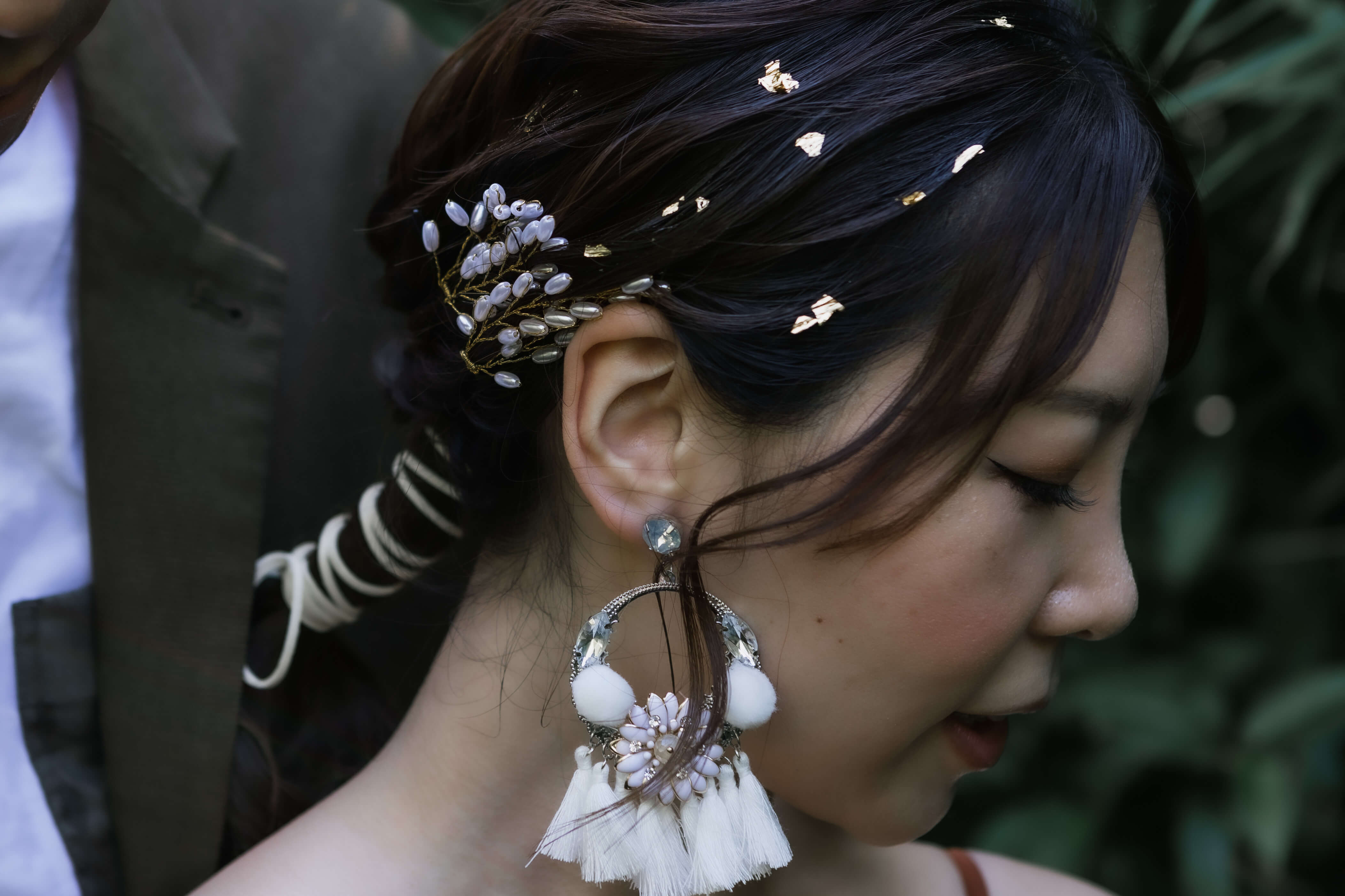 小枝ヘッドピース パール ゴールド (BC-H39)｜ウェディング