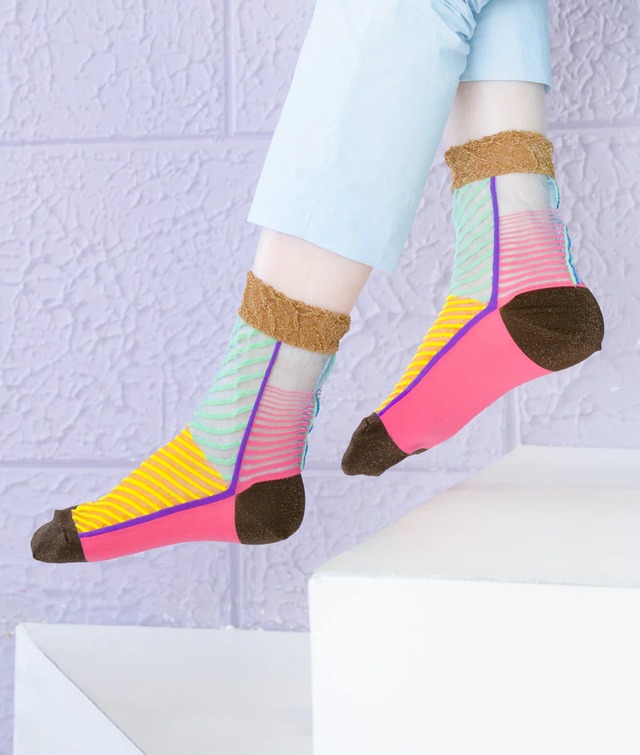 COQ KANAKOKAJIHARA /【23−25cm】shimauma sheer socks