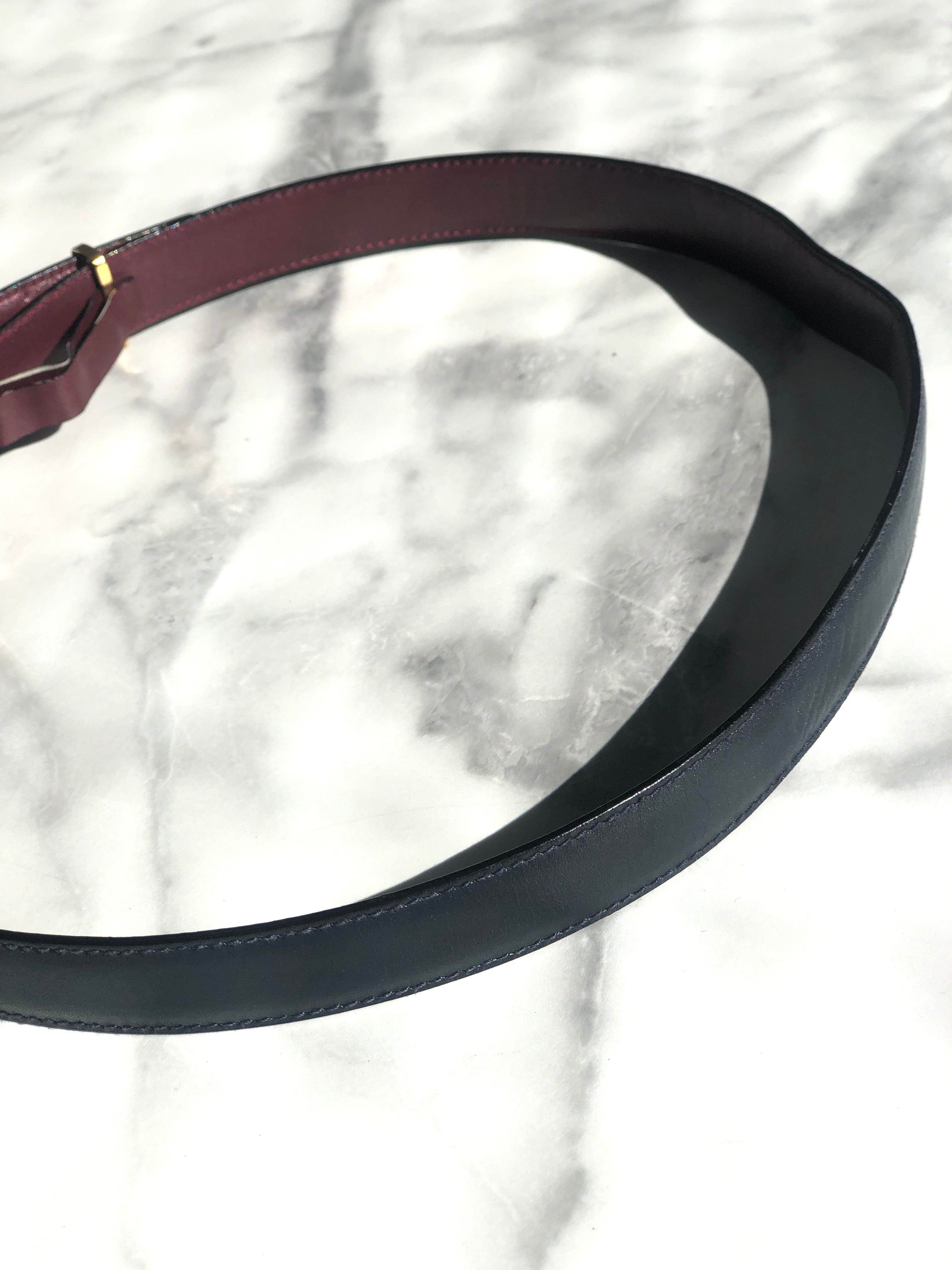 美品　CELINE ヴィンテージ トリオンフ 本革 リバーシブルレ　 ベルト CELINE セリーヌ トリオンフ レザー リバーシブル ベルト