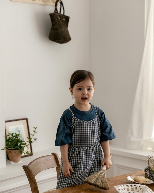 〘予約〙oatmeal / Molly check dress