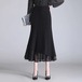 2024 人气 秋 新作 ミディアムスカート スカート 不規則 タイトスカート 百掛け やせて見える 韓国ファッション 韓国ファッション