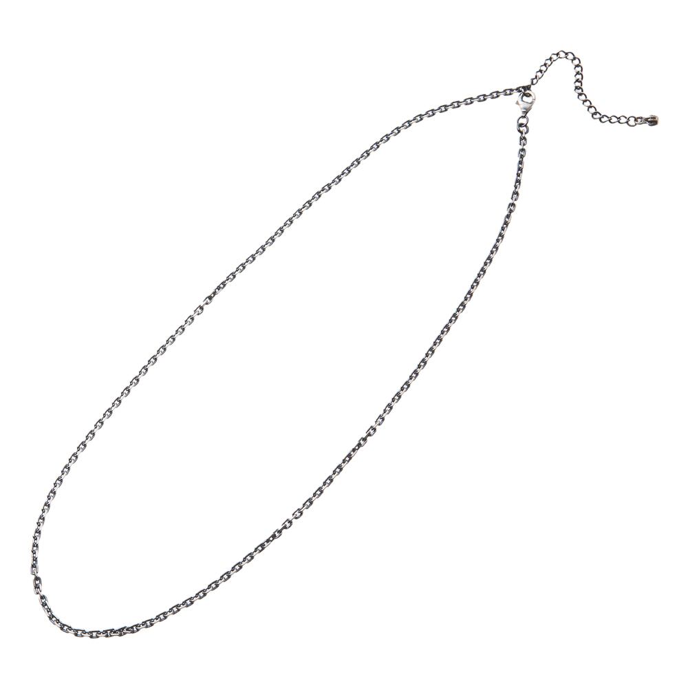 2.5mm4面カットAKアズキチェーン燻し50cm AKCN0015 2.5mm 4-sided cut AK Azuki chain smoked 50cm シルバーアクセサリー Silver jewelry