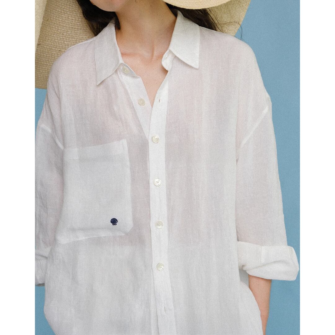 Embroidered White Shirt(SN064)