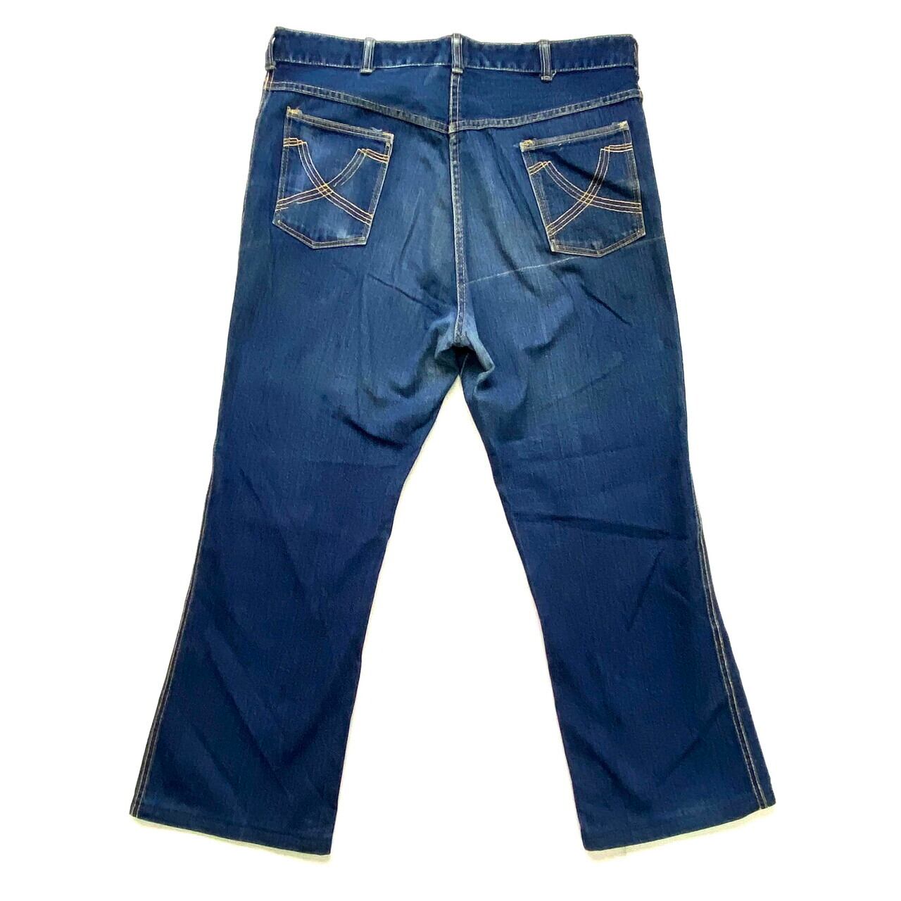 70年代 ストアブランド 濃紺 ベルボトム フレアデニムパンツ ジーンズ 