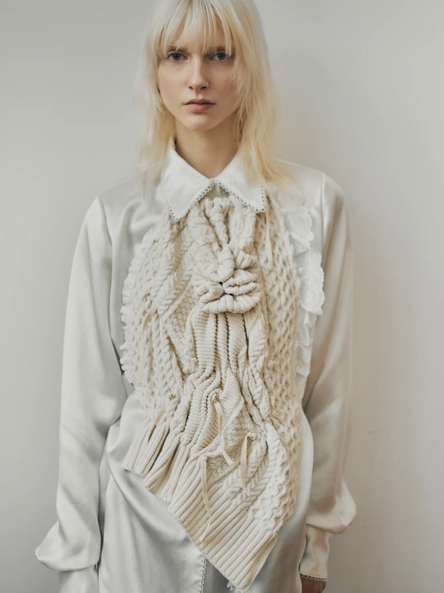 【26AW | WOMEN】Create Clair クリエイトクレイル / ビスチェ / Drape knit bustier