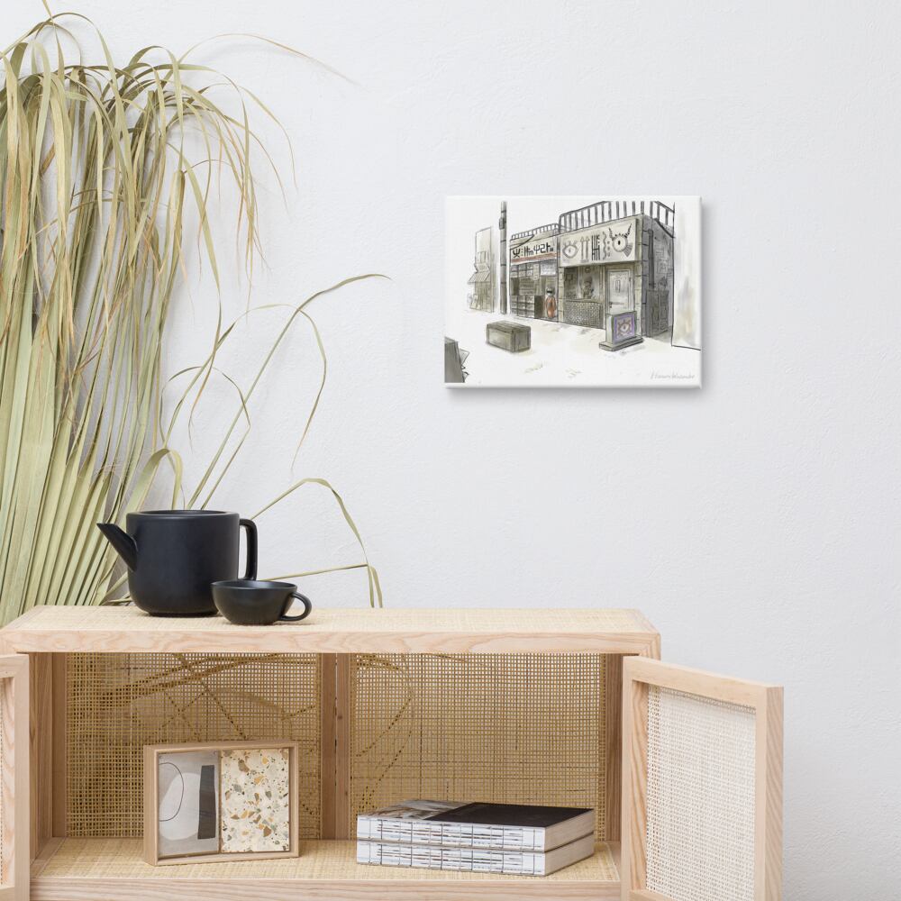 《不思議な街》/プリントキャンバス/30.48×40.64cm/(12×16インチ)