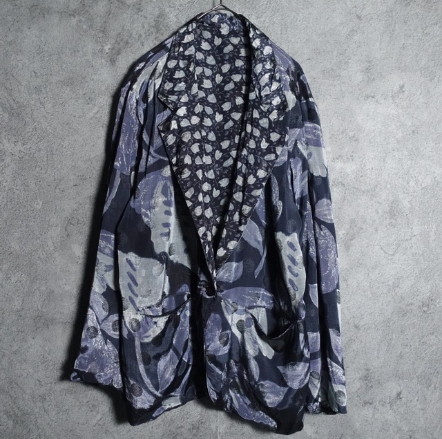 Reversible floral easy tailored jacket