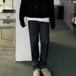 ルーズストレートインディゴデニムパンツ　MT0080050