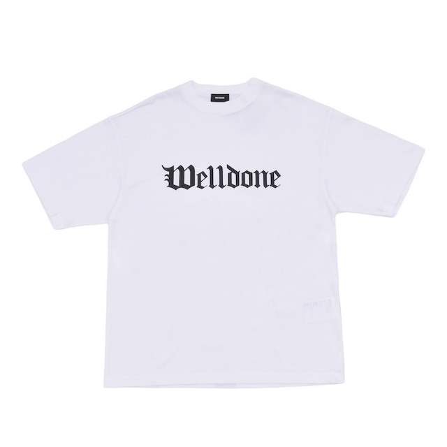 【WE11DONE】BLACK GOTHIC LOGO SHORT-SLEEVED T-SHIRT