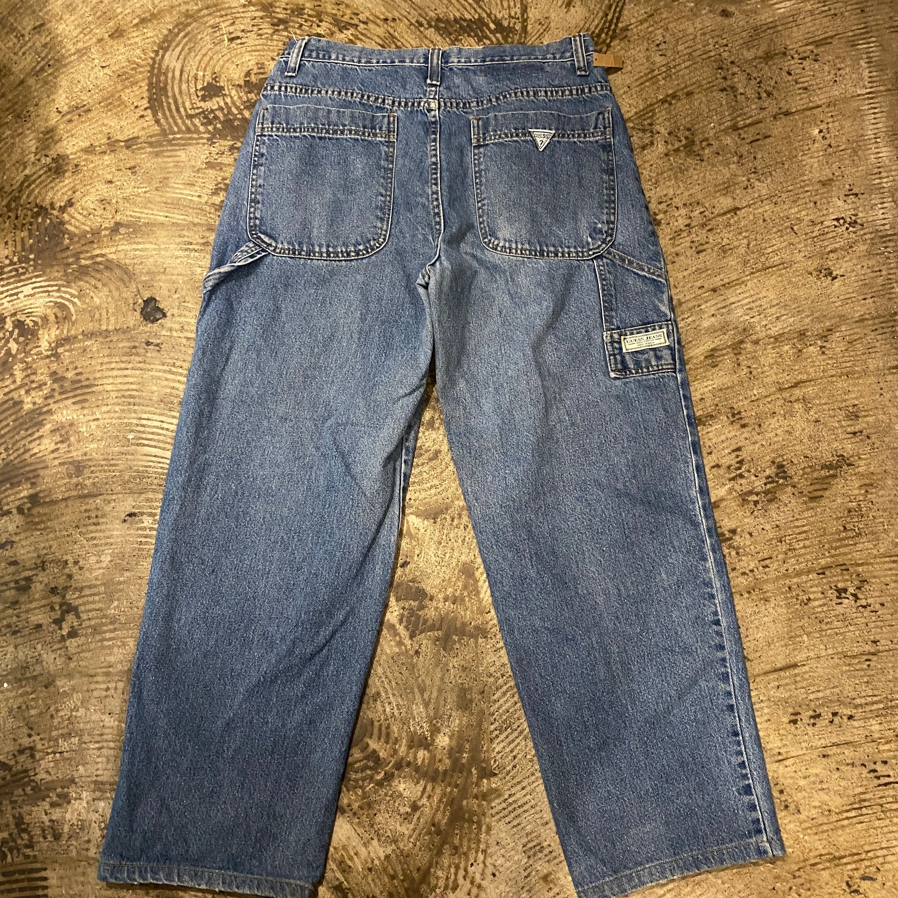 ビンテージ 90年代 GUESS バギーデニムペインターパンツ ビンテージ 90年代 GUESS バギーデニムペインターパンツ