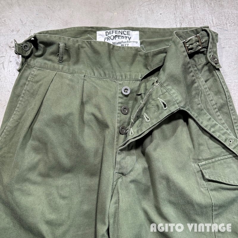70's ニュージーランド軍 NZ ARMY グルカパンツ Fosters MFG オリーブ