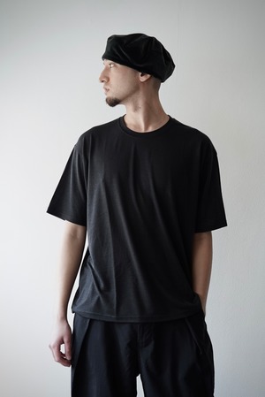 Super120s Washable Wool Jersey / Oversized Tee（DARKNESS）